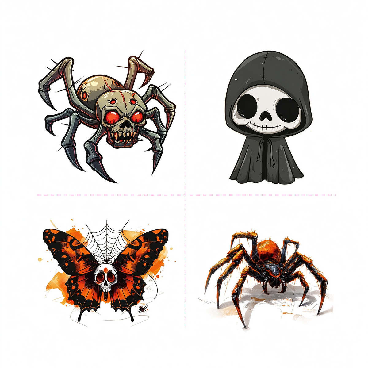 Skull Spider Moth Reaper Tattoo