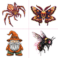 Halloween Spider Moth Gnome Tattoo