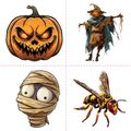 Halloween Pumpkin Scarecrow Tattoo