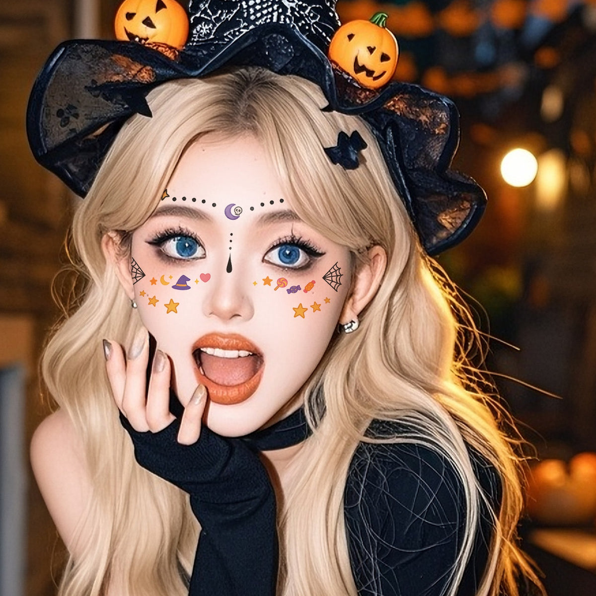 Candy Witch Halloween Tattoo