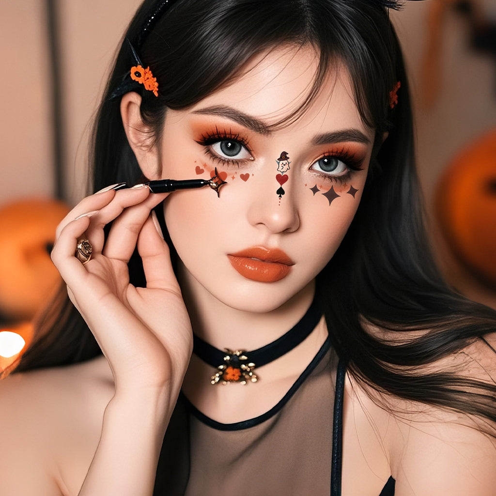 Ghost Witch Halloween Tattoo