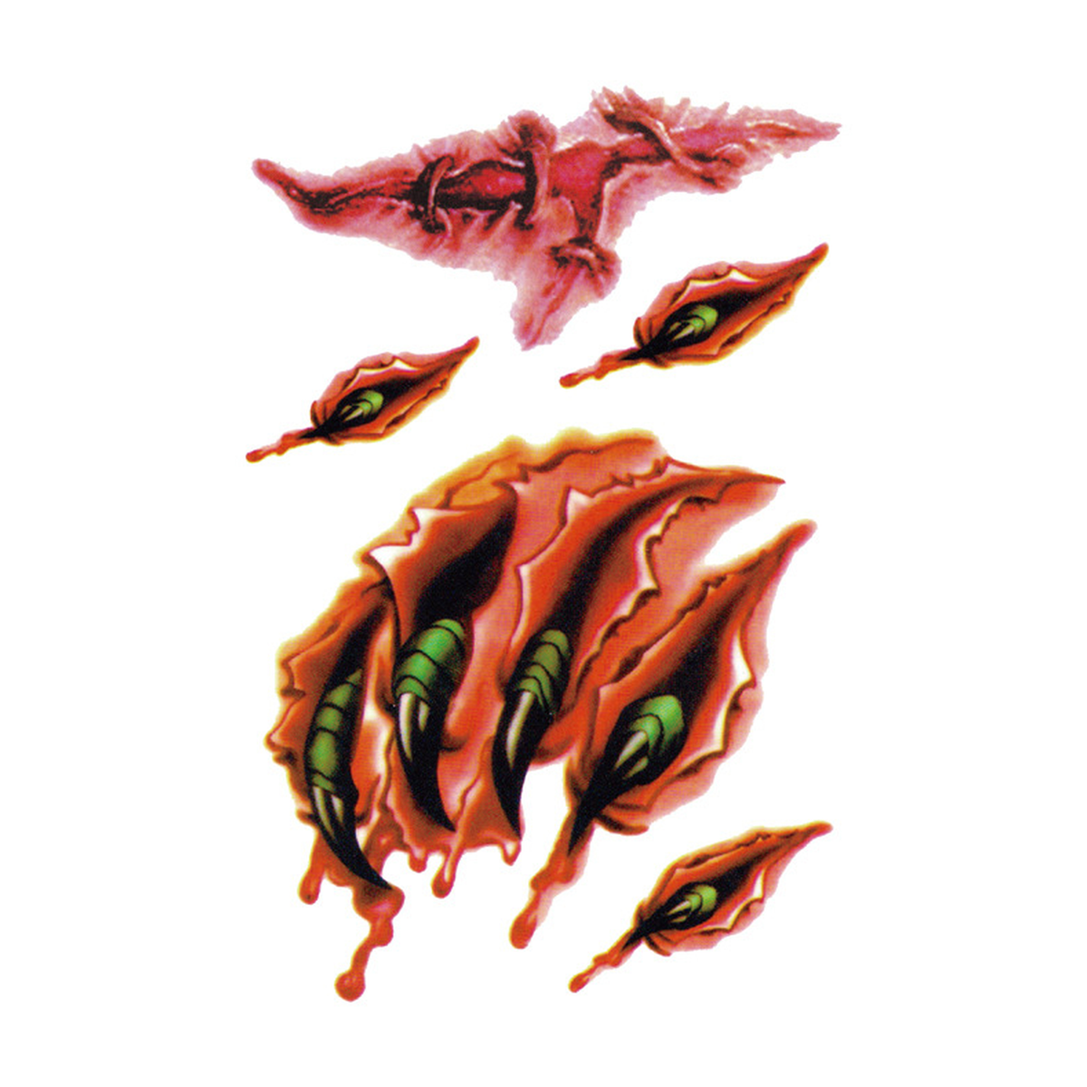 Claw Rip Tattoo Halloween Decal