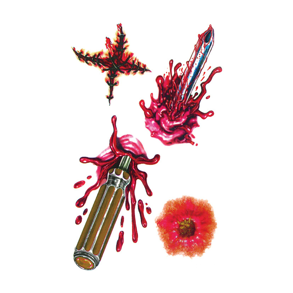 Screwdriver Gash Tattoo Halloween Decal