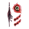 Zipper Flesh Tattoo Halloween Decal