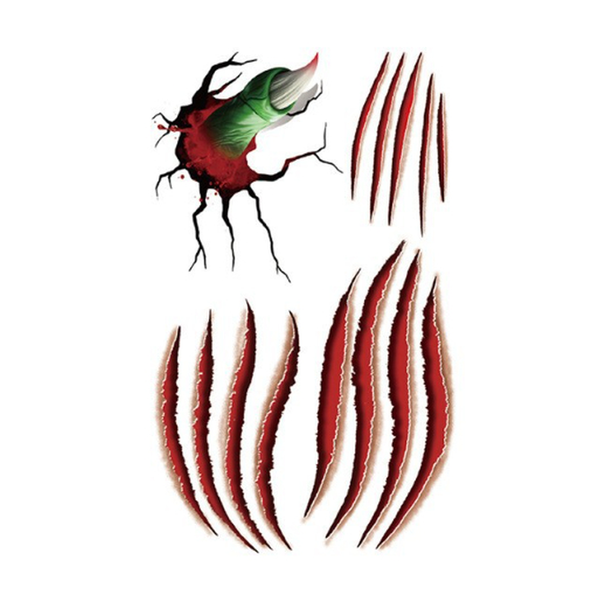 Claw Rip Tattoo Halloween Decal