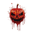 Pumpkin Blood Tattoo Halloween Decal