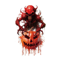 Demon Pumpkin Tattoo Halloween Decal