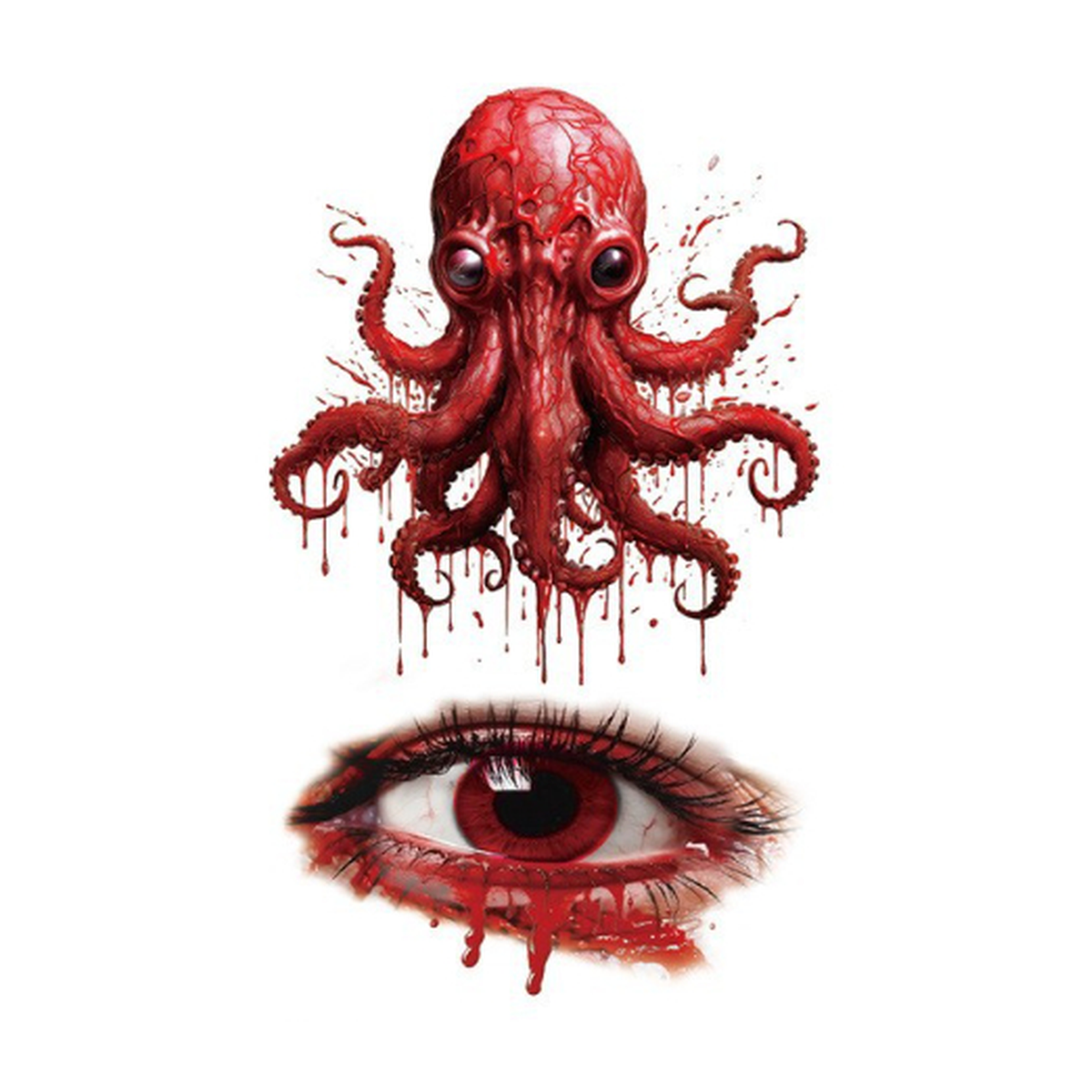 Octopus Eye Tattoo Halloween Decal