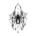 Ornate Spider Halloween Tattoo