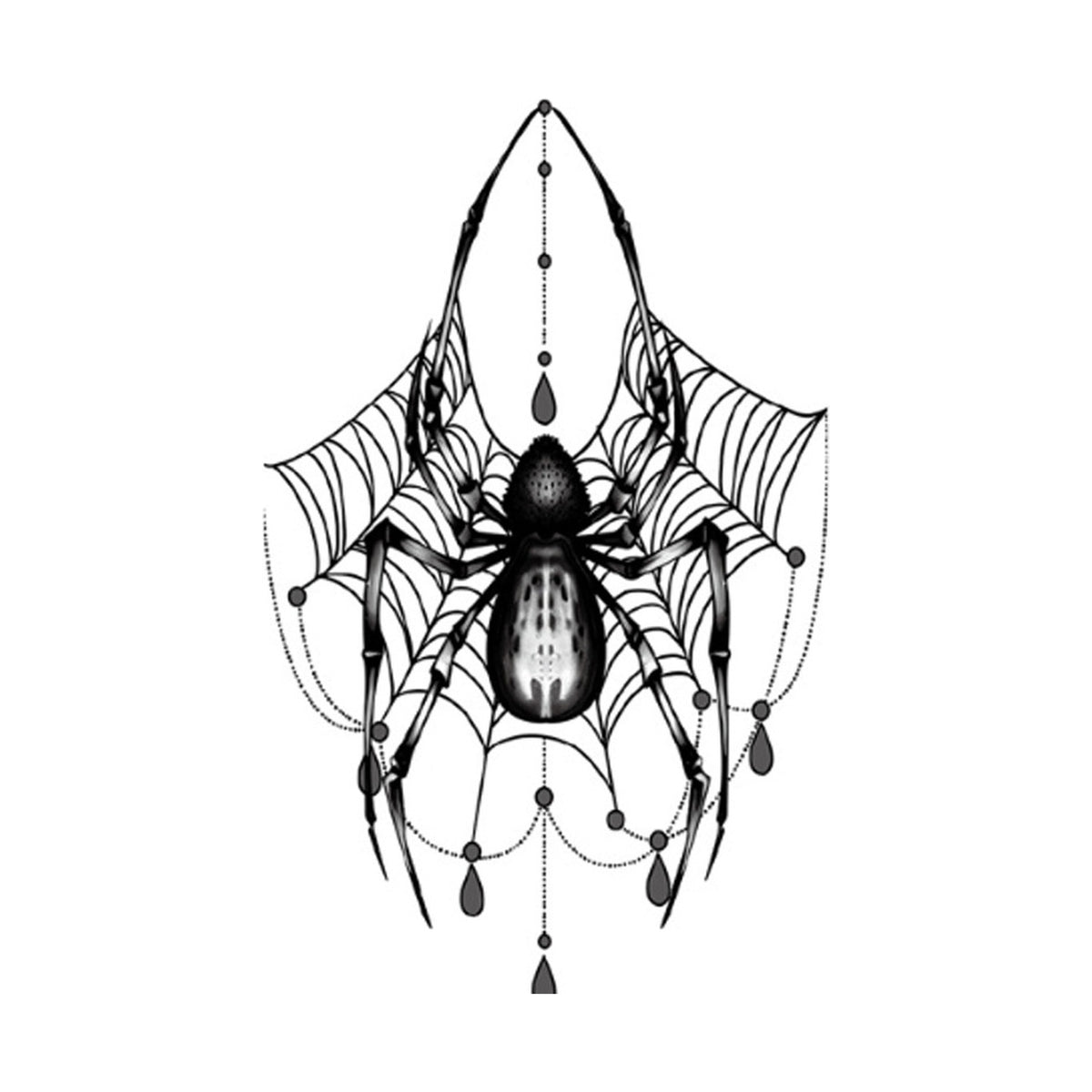 Ornate Spider Halloween Tattoo