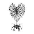 Heart Web Halloween Tattoo