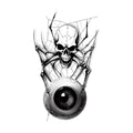 Eyeball Skull Halloween Tattoo