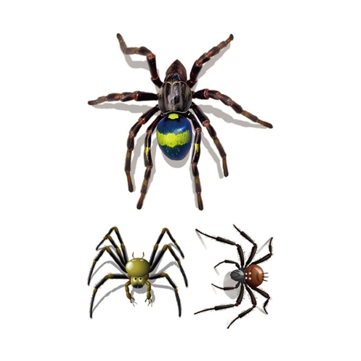 Color Spiders Halloween Tattoo