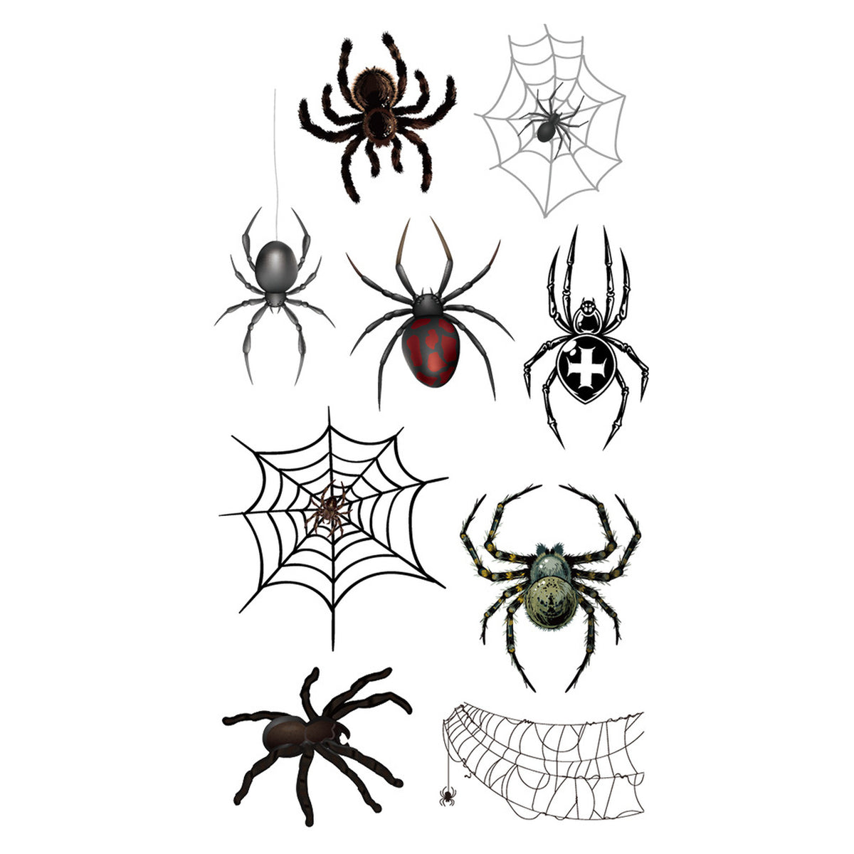 Realistic Spider Web Tattoo