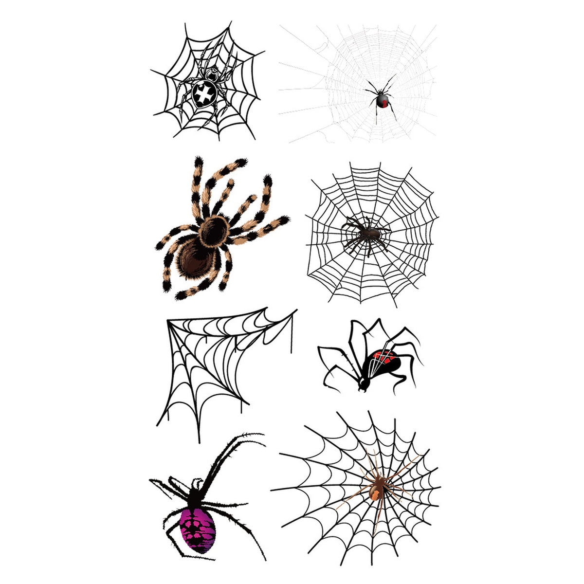 Mixed Style Spider Tattoo