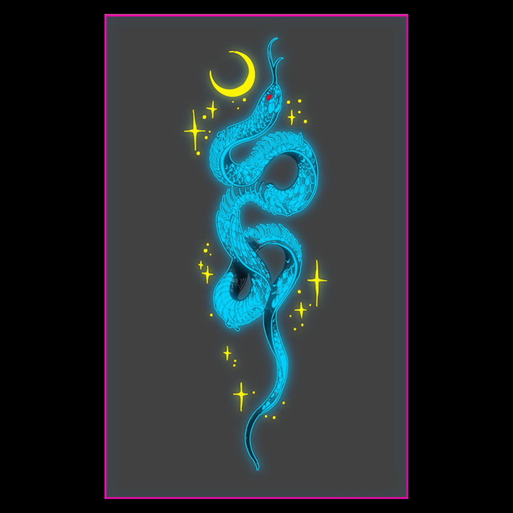 Glow Snake Festival Tattoo