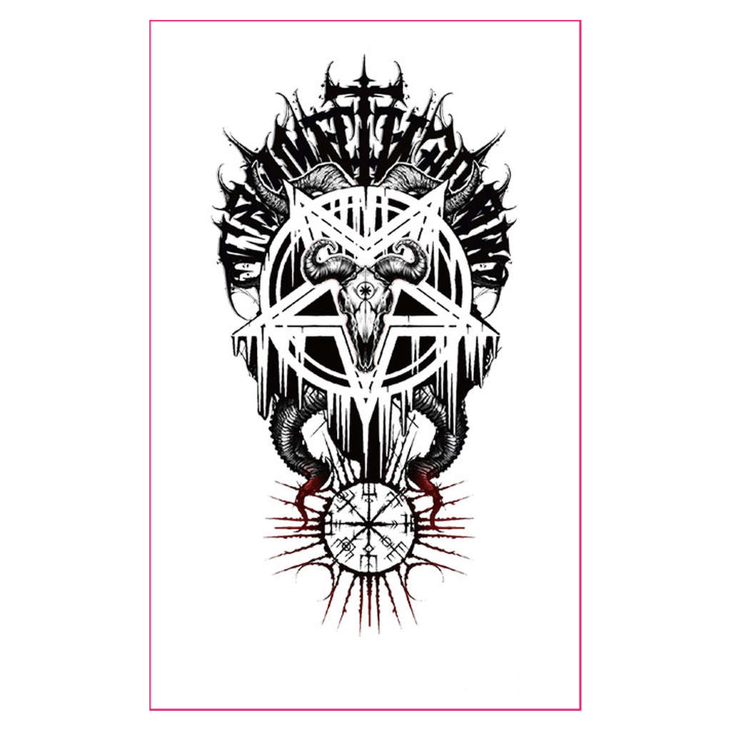 Pentagram Glow Festival Tattoo