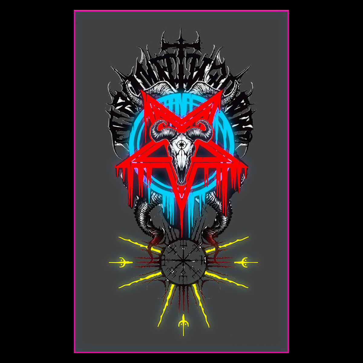 Pentagram Glow Festival Tattoo