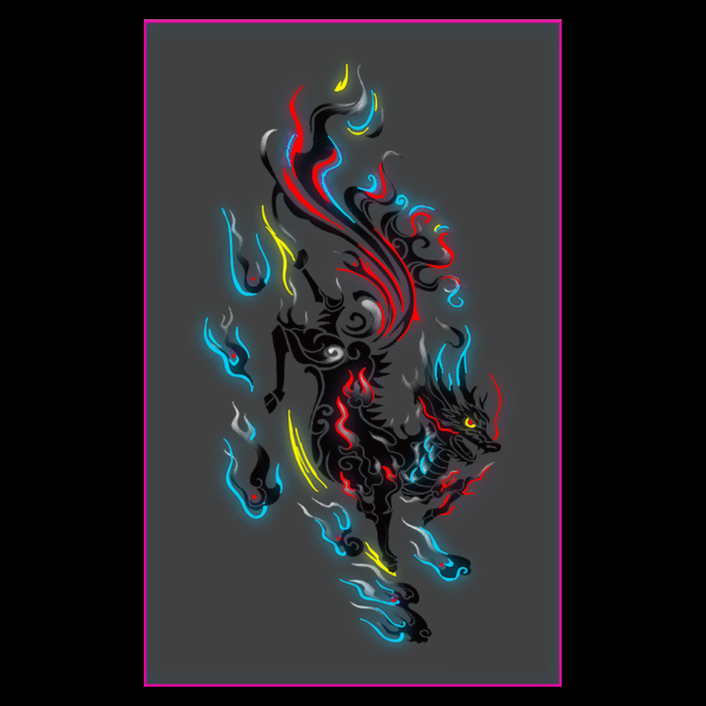 Kirin Glow Rave Tattoo
