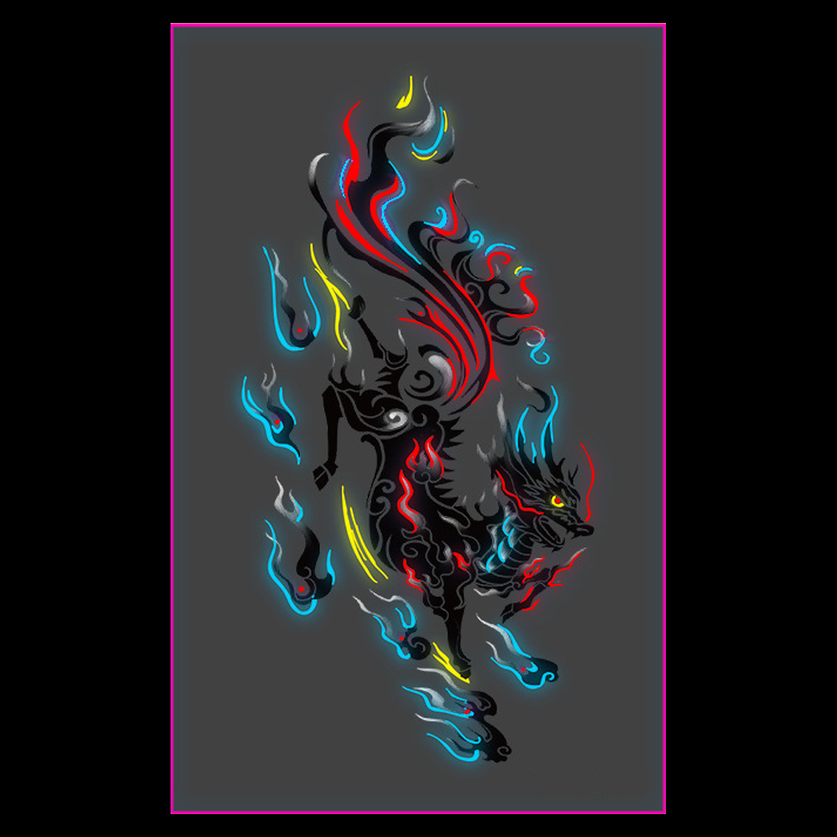 Kirin Glow Rave Tattoo