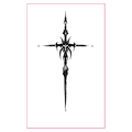 Cross Dragon Glow Tattoo