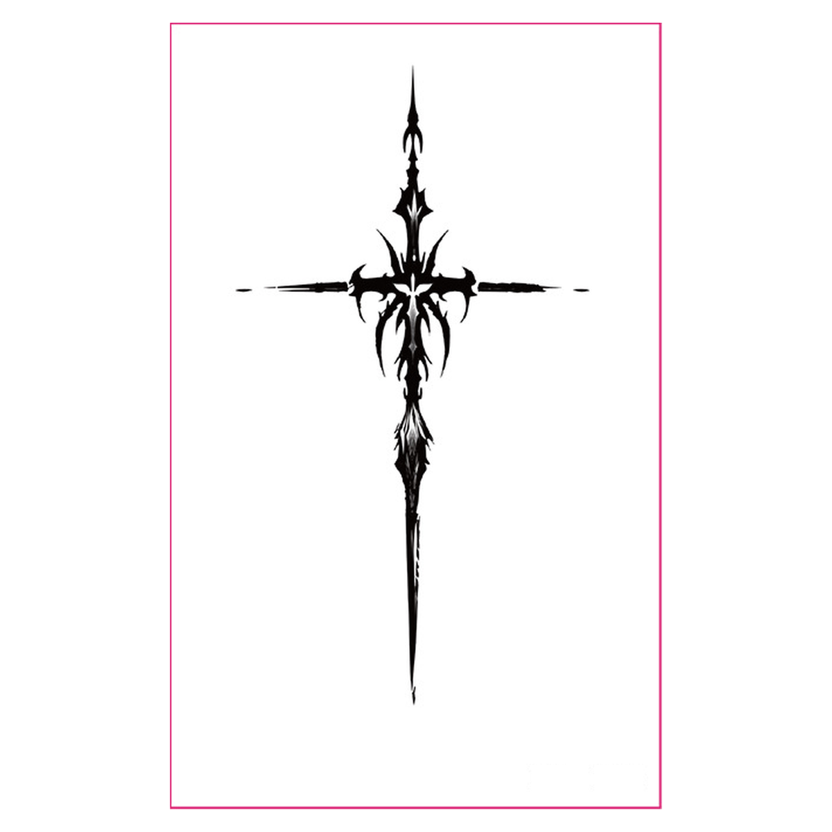 Cross Dragon Glow Tattoo