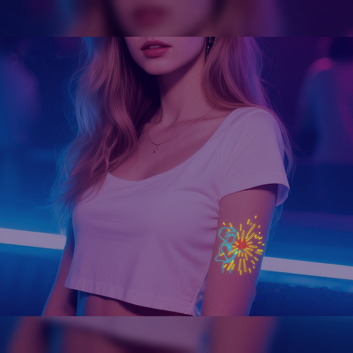 Spark Figure Glow Tattoo
