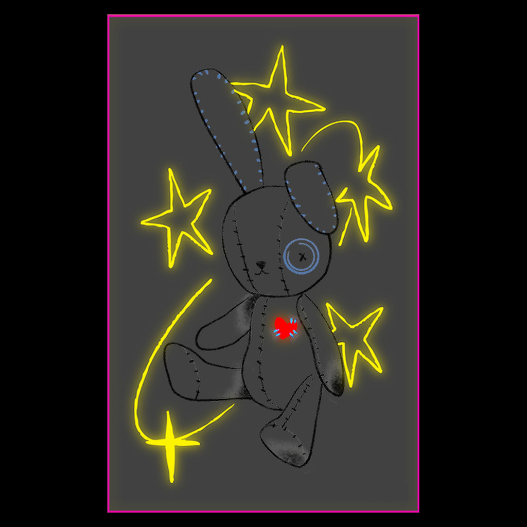 Stitch Bunny Glow Tattoo