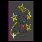 Stitch Bunny Glow Tattoo