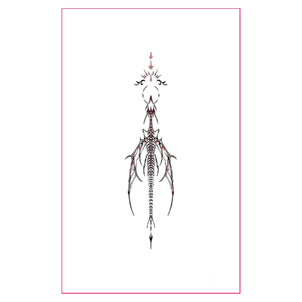 Dragon Skeleton Glow Tattoo