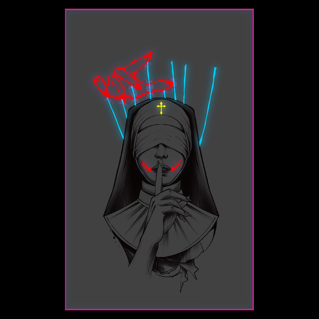 Silent Nun UV Tattoo