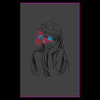 Anime Girl Hannya UV Tattoo