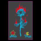 Burning Rose UV Tattoo