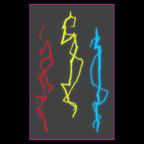 Tri-color Lightning UV Tattoo