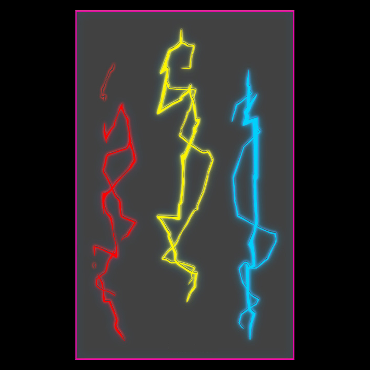 Tri-color Lightning UV Tattoo