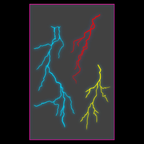 Branching Lightning UV Tattoo
