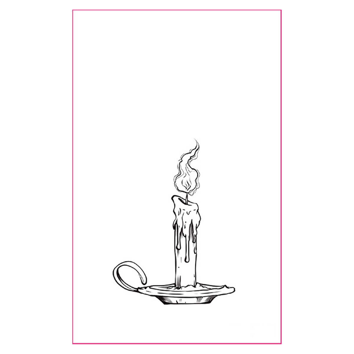 Candle Ghost Cat UV Tattoo