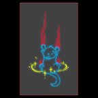 Scratching Kitten UV Tattoo