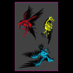 Skeleton Crow UV Tattoo