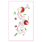 Cherry Wine Glass UV Tattoo