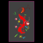 Cherry Wine Glass UV Tattoo