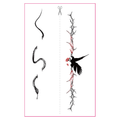 Snake Crow Thorn UV Tattoo