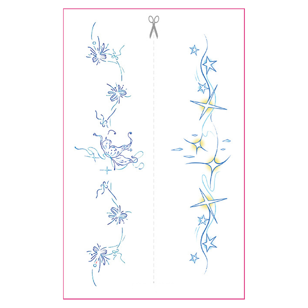 Butterfly Star UV Tattoo