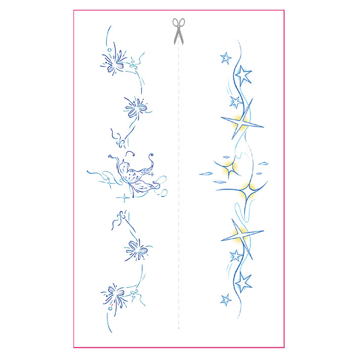 Butterfly Star UV Tattoo