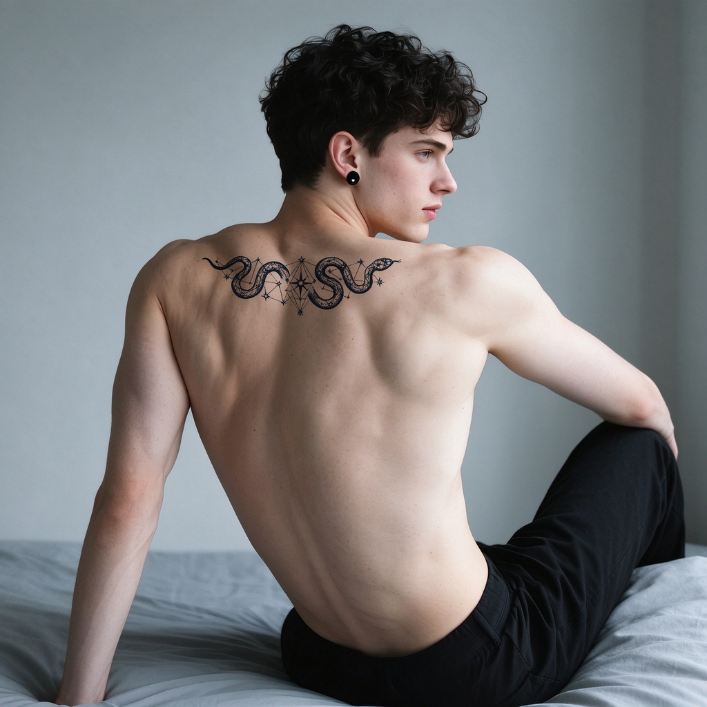 Starry Snake Tattoo