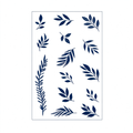 Navy Leaf Tattoo Stickers