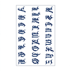 Gothic Letter Temporary Tattoos