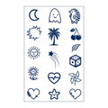 Cute Mix Icon Temporary Tattoos