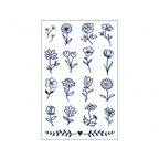 Line Floral Temporary Tattoos