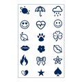 Solid Mini Mix Temporary Tattoos